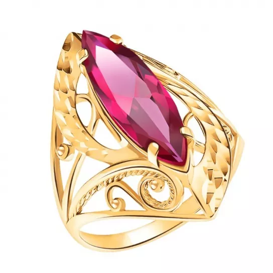 Золотое кольцо 585, женское, размер 21.5