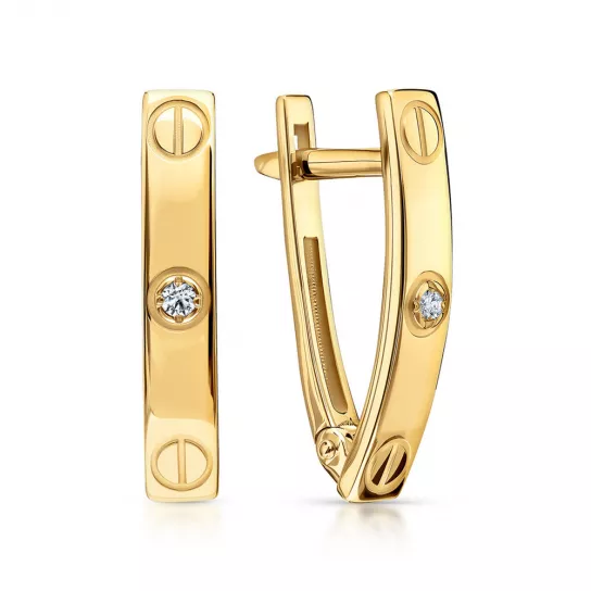 Золотые серьги 585, женские