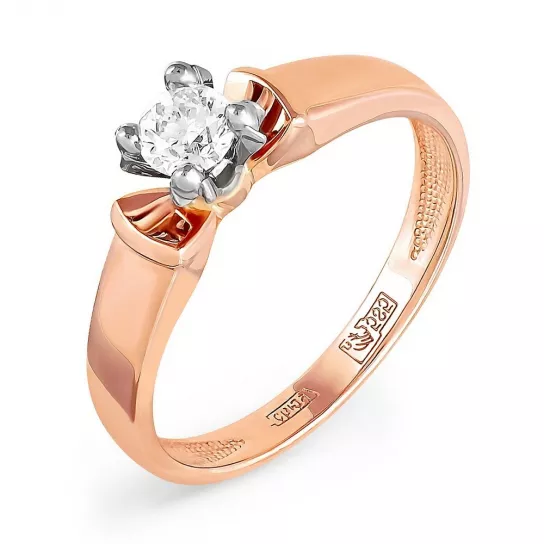 Золотое кольцо 585, женское, размер 16.5