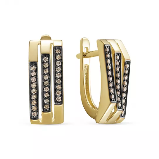 Золотые серьги 585, женские