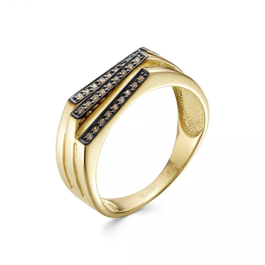 Золотое кольцо 585, женское, размер 17.5