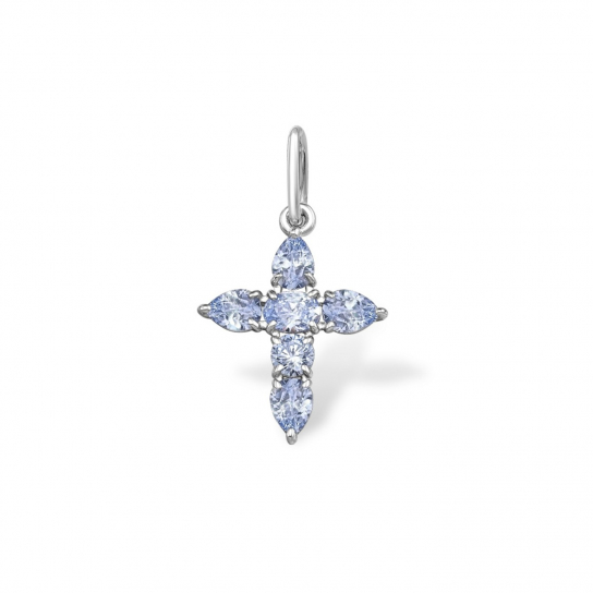 Серебряная подвеска 925, женская, с фианитом