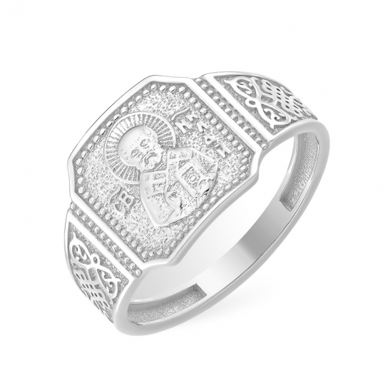 Серебряное кольцо 925, православное, размер 17.5
