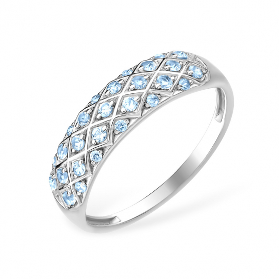 Серебряное кольцо 925, женское, с фианитом, размер 18