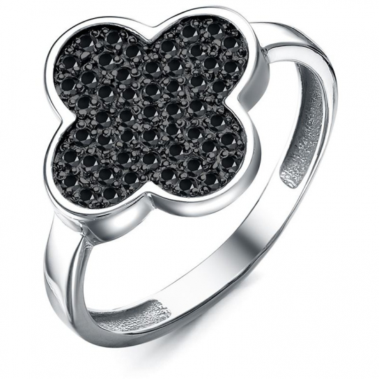 Серебряное кольцо 925, женское, с фианитом, размер 18