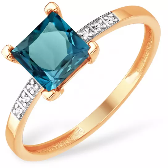 Кольцо с аметистом из золота