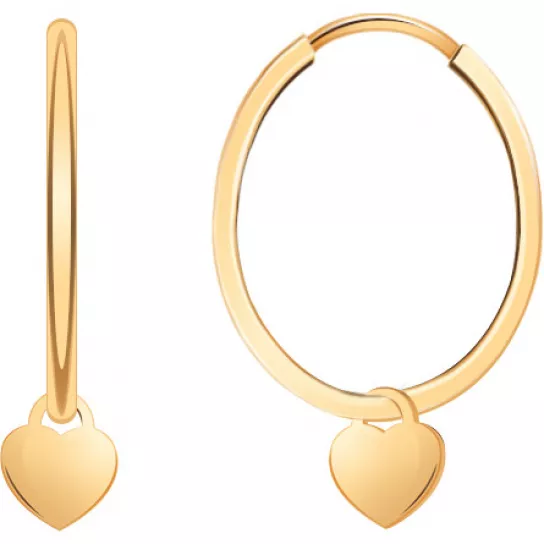 Золотые серьги 585, женские