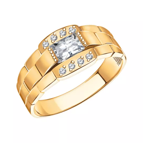 Золотое кольцо 585, мужское, размер 22
