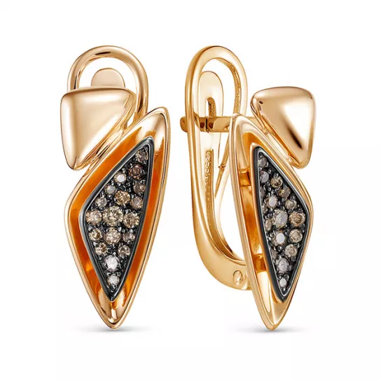 Серьги с бриллиантами из золота