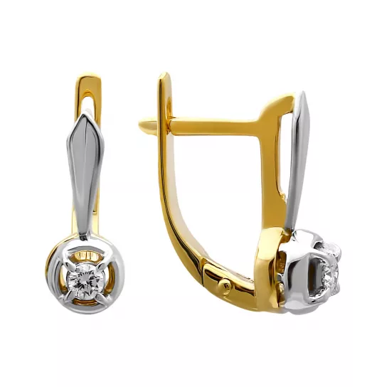 Серьги с бриллиантами из золота