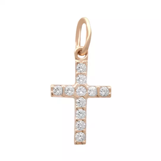 Подвеска с фианитом из золота