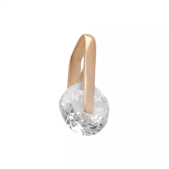 Золотая подвеска 585, женская, с фианитом