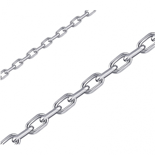 Серебряная цепочка 925 на шею, плетение якорное, длина 50 см