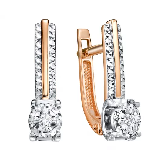 Серьги с бриллиантами из золота