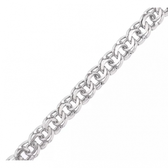 Серебряный браслет 925, плетение бисмарк, длина 21 см