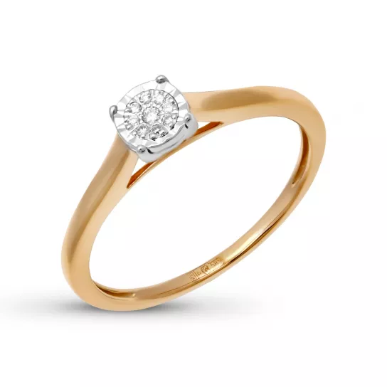 Кольцо с бриллиантами из золота