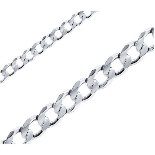 Серебряная цепочка 925 на шею, плетение панцирное, длина 50 см