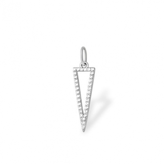 Серебряная подвеска 925, женская, с фианитом
