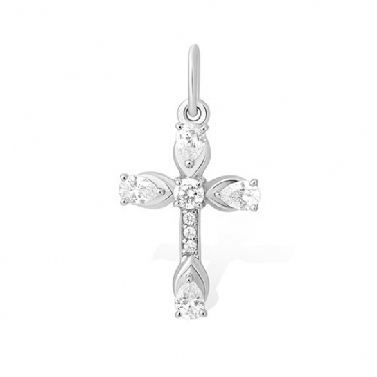 Серебряная подвеска 925, женская, с фианитом