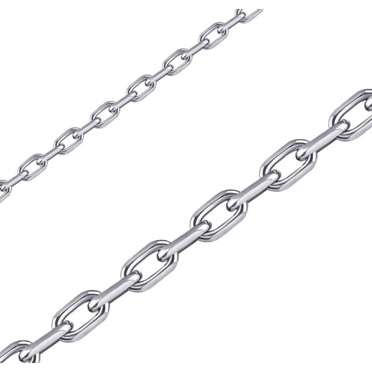 Серебряная цепочка 925 на шею, плетение якорное, длина 40 см