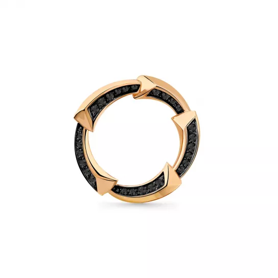 Золотая подвеска 585, женская, с фианитом