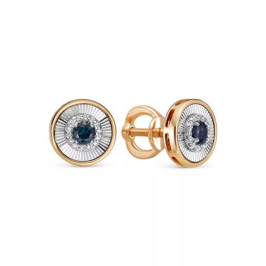 Пусеты с бриллиантами из золота