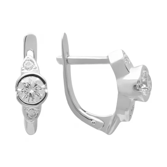 Серьги с бриллиантами из золота