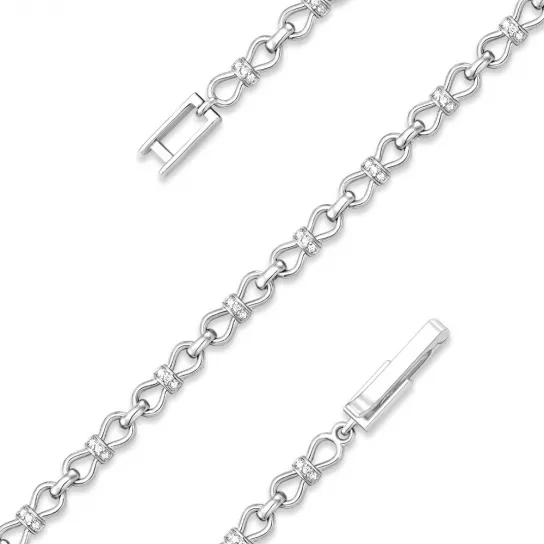 браслет 925, плетение фантазийное, длина 19 см