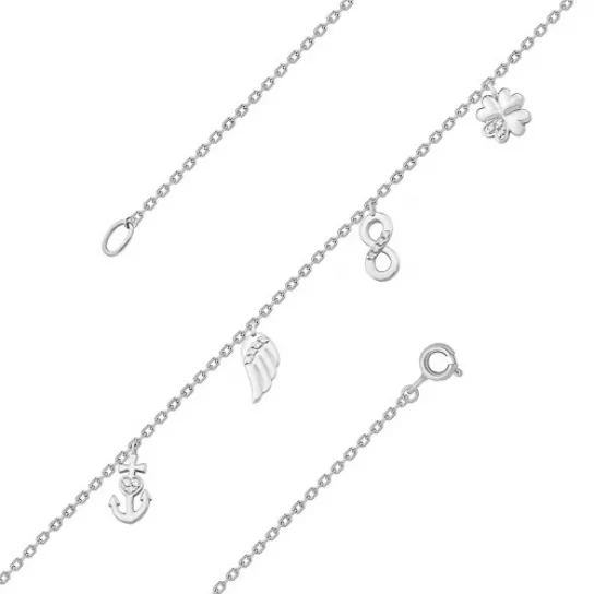 браслет 925, плетение фантазийное, длина 26 см