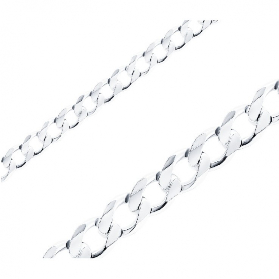 Серебряная цепочка 925 на шею, плетение панцирное, длина 40 см