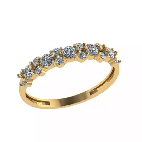 Кольцо с фианитом из золота