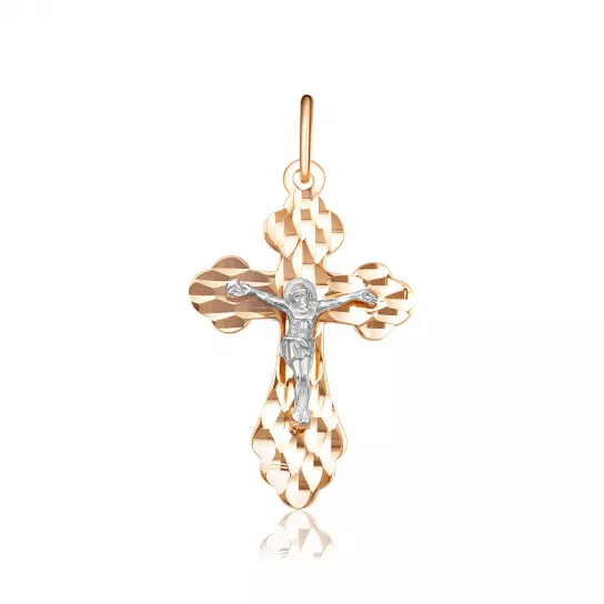 крестик 375 нательный, на шею