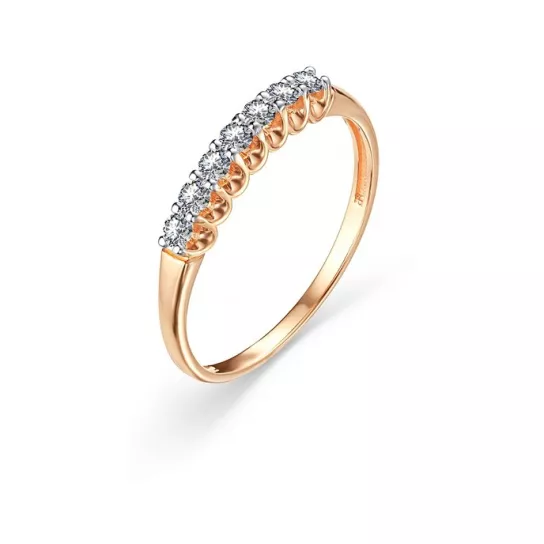 Кольцо с фианитом из золота