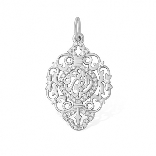 Серебряная подвеска 925, с фианитом