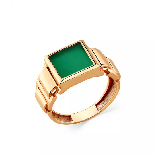 Кольцо с агатом из золота