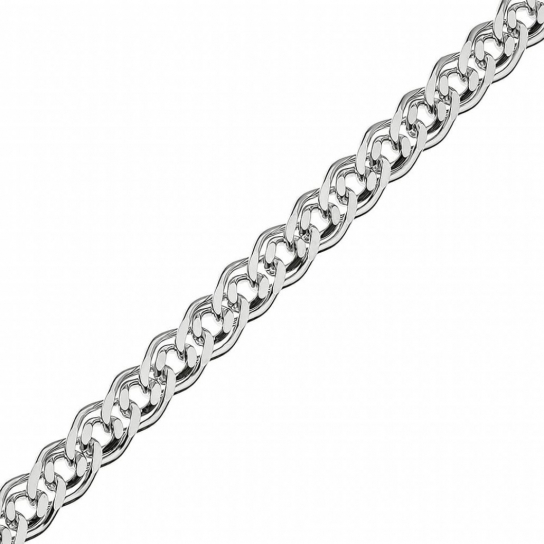 Серебряная цепочка 925 на шею, плетение нонна, длина 40 см