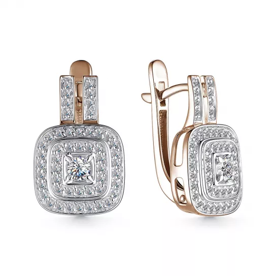 Серьги с бриллиантами из золота