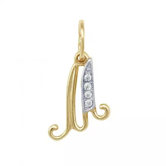 Подвеска с фианитом из золота