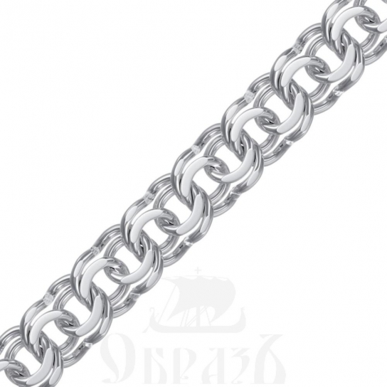 Серебряный браслет 925, плетение бисмарк, длина 18.5 см