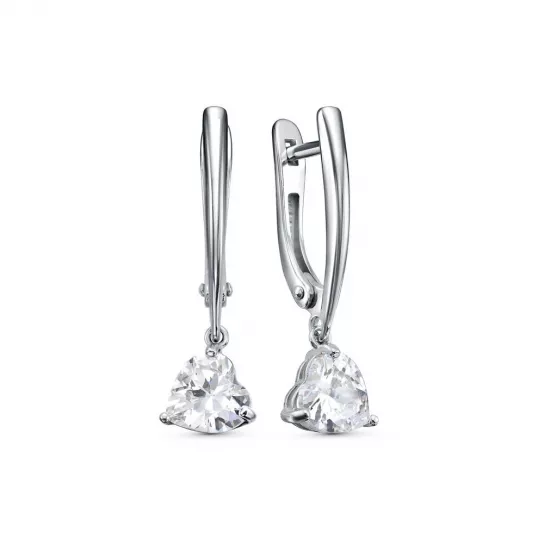 Серебряные серьги 925, женские, с гранатом