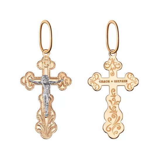 крестик 585 нательный, на шею