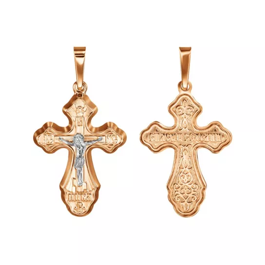 крестик 585 нательный, на шею