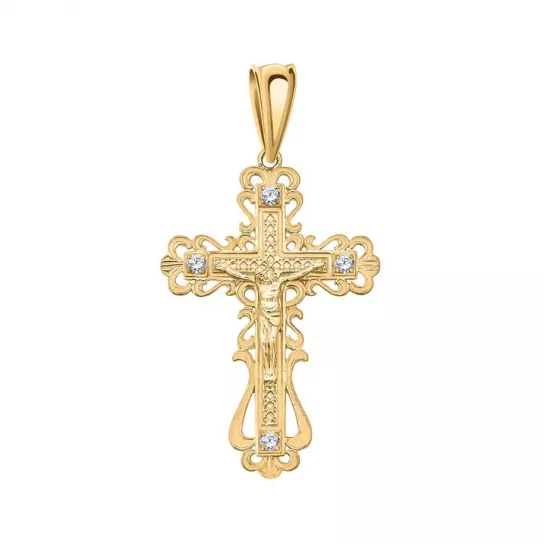 крестик 585 нательный, на шею