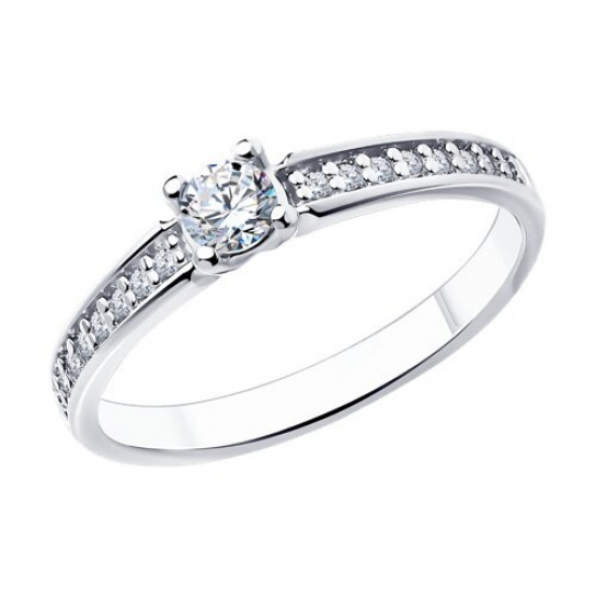 Серебряное кольцо 925, женское, размер 17