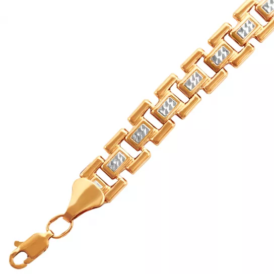 браслет 585, плетение фигурное, длина 21 см