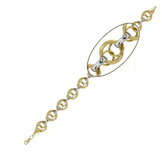 браслет 585, плетение фигурное, длина 19 см