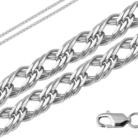Серебряная цепочка 925 на шею, длина 60 см