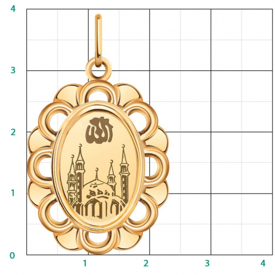Золотая подвеска 585