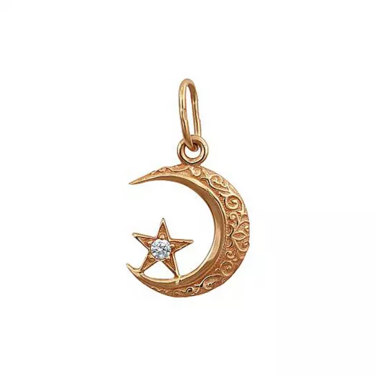 Серебряная подвеска 925, женская, с фианитом