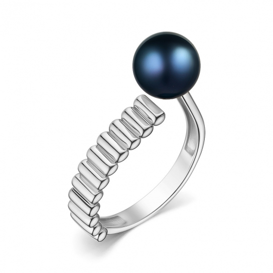Серебряное кольцо 925, женское, с жемчугом, размер 17